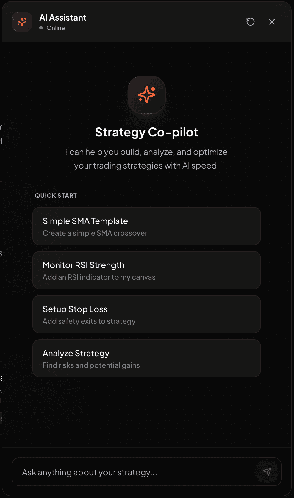 Panel chat của AI Assistant